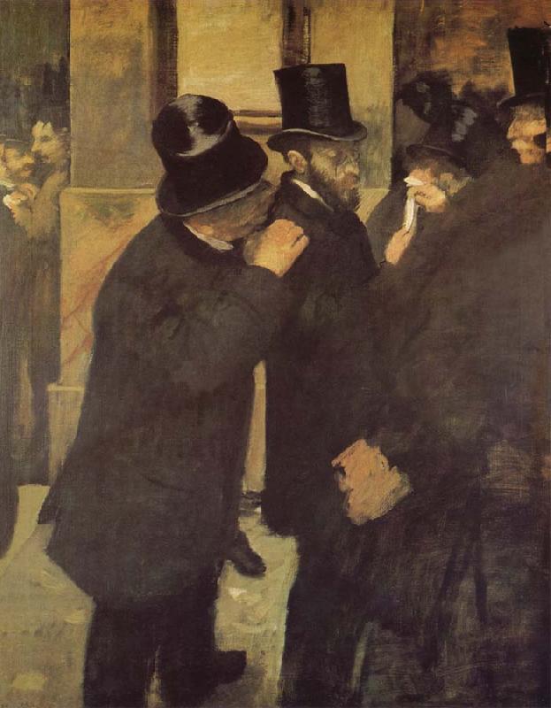 Edgar Degas In the Bourse France oil painting art